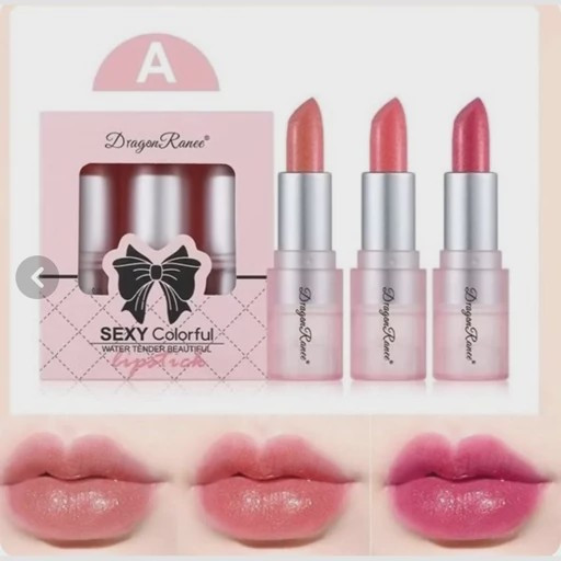 محیطو زیبا کن و بنویس پک 3 عددی رژلب جامد شاین دار dragon Ronee