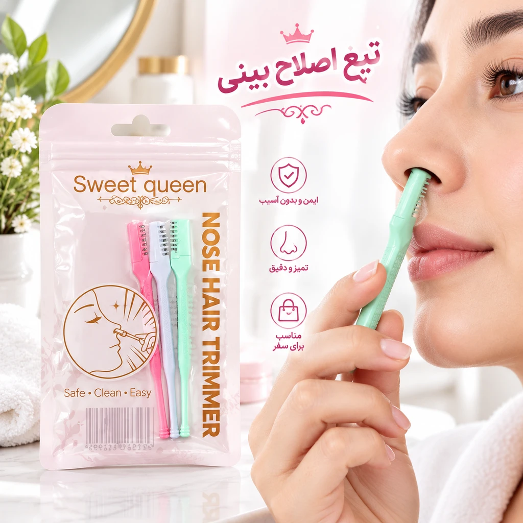 تیغ اصلاح بینی  سه تایی از شر موهای زائد بینی خلاص شو